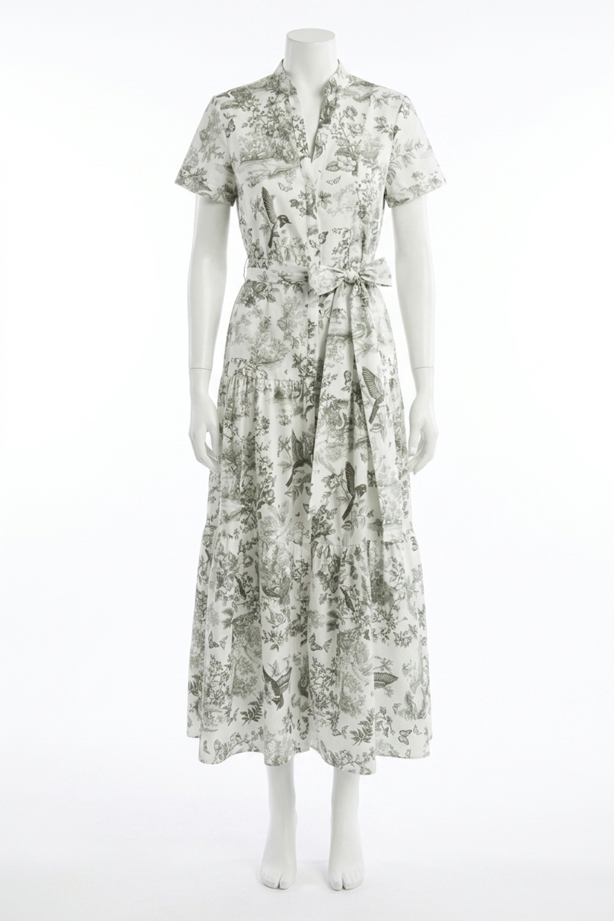 NEW ALICE + OLIVIA lucy midi shirt dress in daybreak